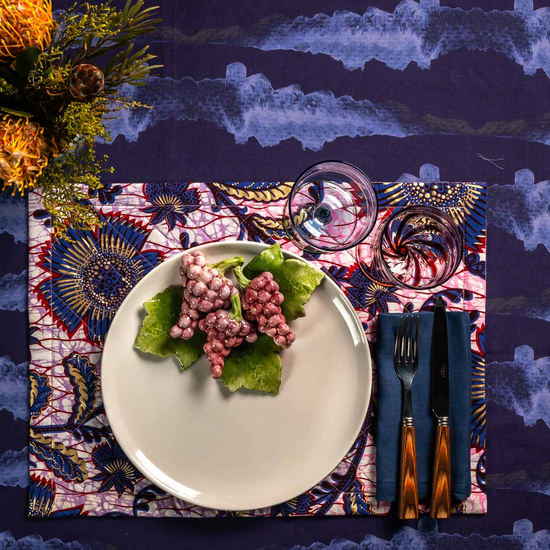 Cotton quilted placemat in gold