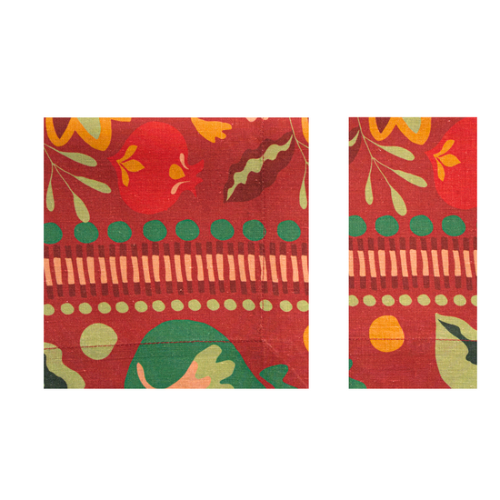 Terracotta Pomegranates Linen Napkin