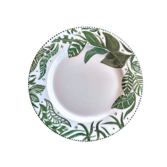 Botanical Limoges Hand-Painted Dessert Plate
