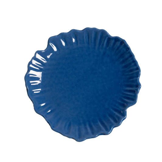 Blue Flower Handmade Dinner Plate