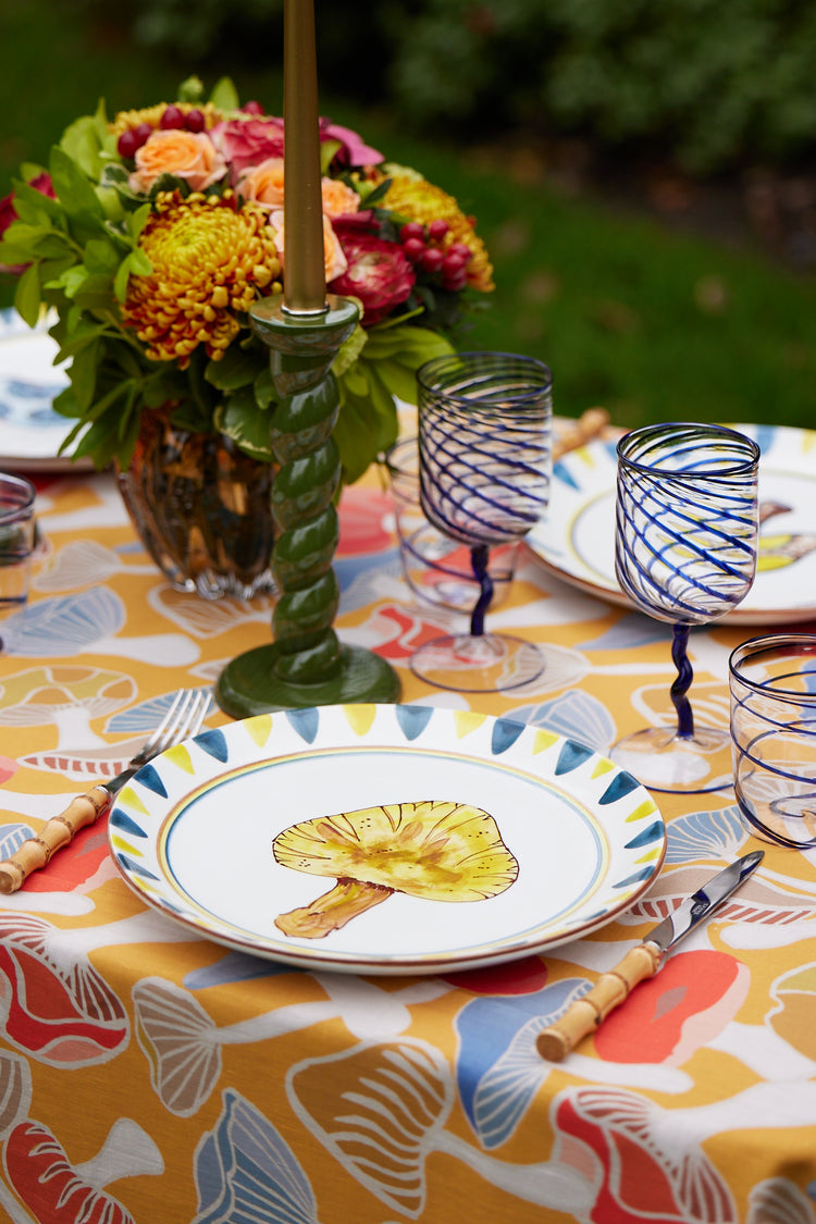 Blue Stripes Borosilicate Stem Glass