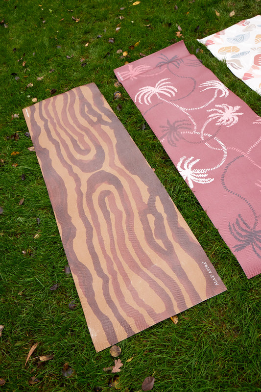 Animal Print Yellow Yoga Mat