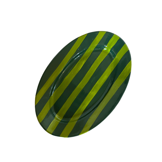Striped Green Small Platter