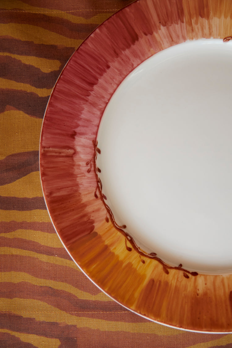 Tie-Dye Limoges Hand-Painted Charger Plate