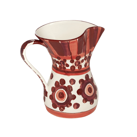 Pomegranates Bordeaux Hand-Painted Ceramic Jug