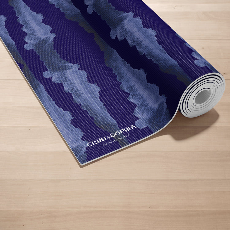 Tie Dye Blue Yoga Mat