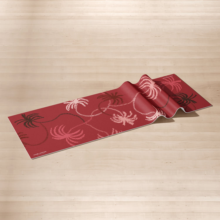 Tropical Red Yoga Mat