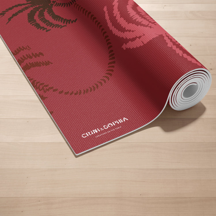 Tropical Red Yoga Mat
