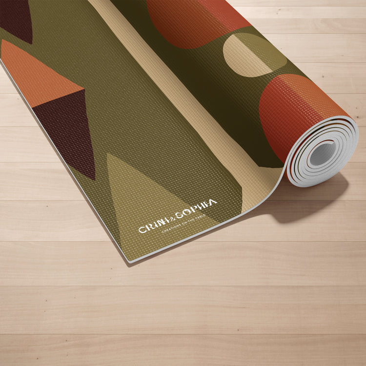 Art Deco Green Yoga Mat