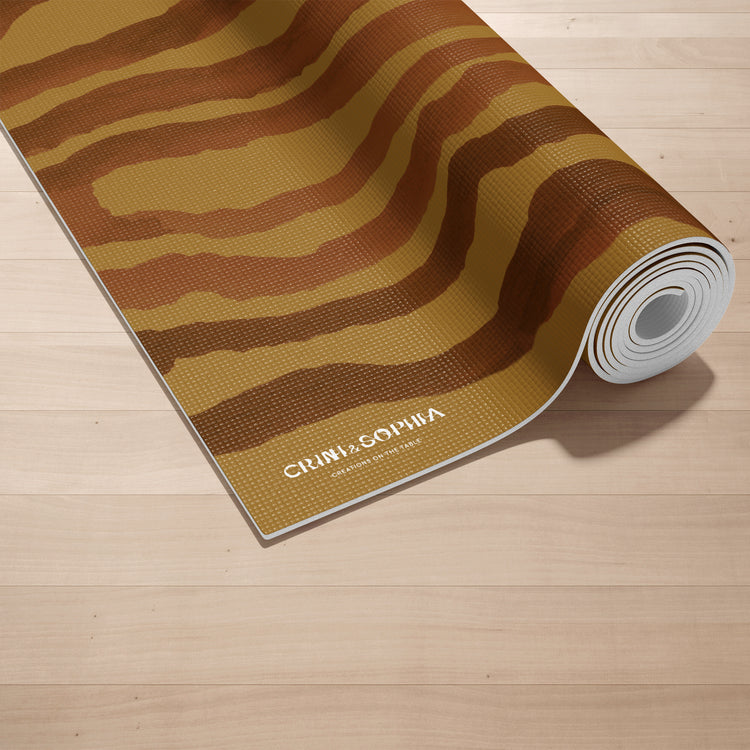 Animal Print Yellow Yoga Mat