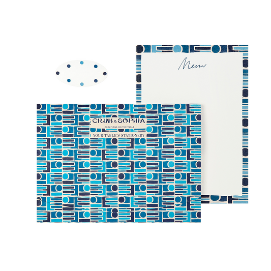 Your Table's Stationery - Shapes Blue