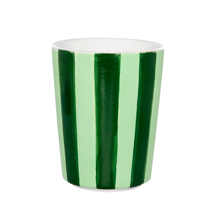 Striped Green Cup