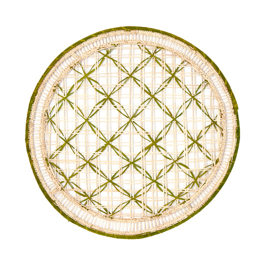 Checkered Handwoven Green Placemat