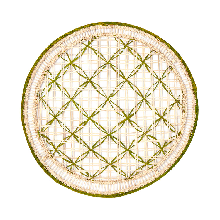 Checkered Handwoven Green Placemat