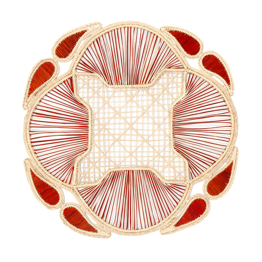 Petal Handwoven Red Placemat