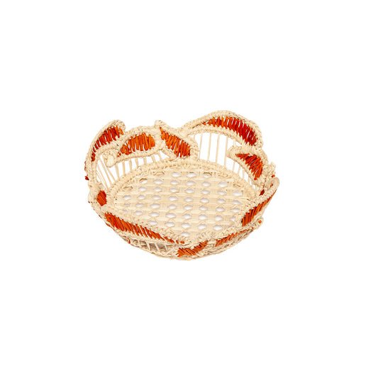 Petal Handwoven Red Small Basket