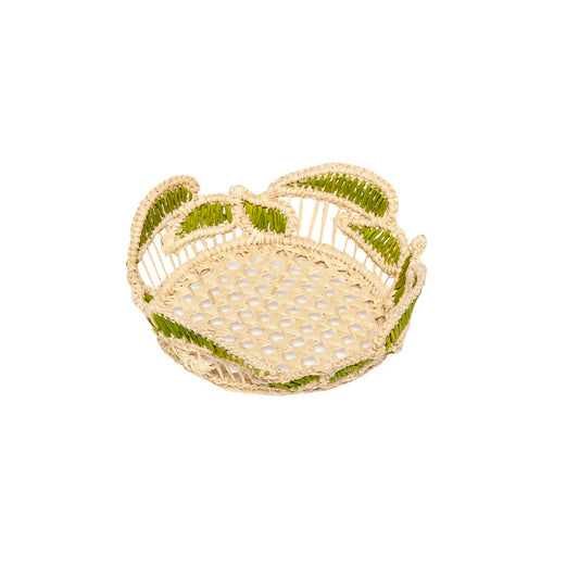 Petal Handwoven Green Small Basket