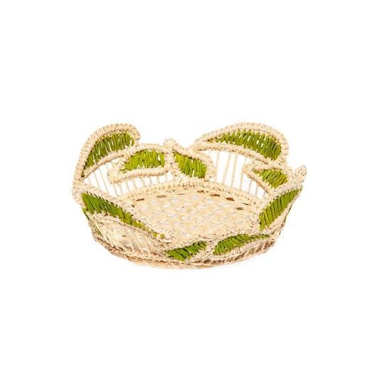 Petal Handwoven Green Medium Basket