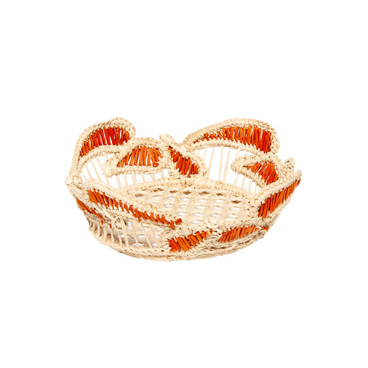Petal Handwoven Red Medium Basket