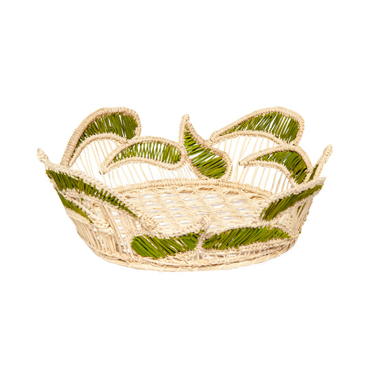 Petal Handwoven Green Large Basket