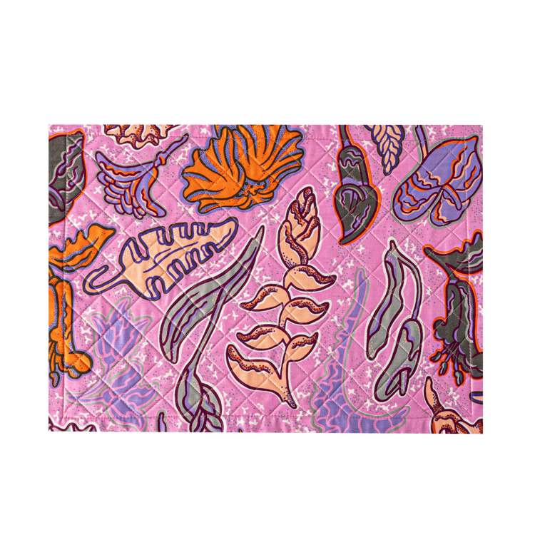 Cotton Quilted Placemat in Pink
