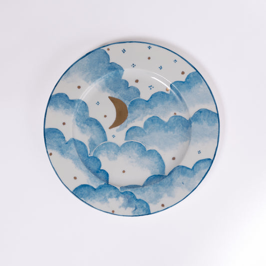 Celestial Limoges Hand-Painted Dinner Plate