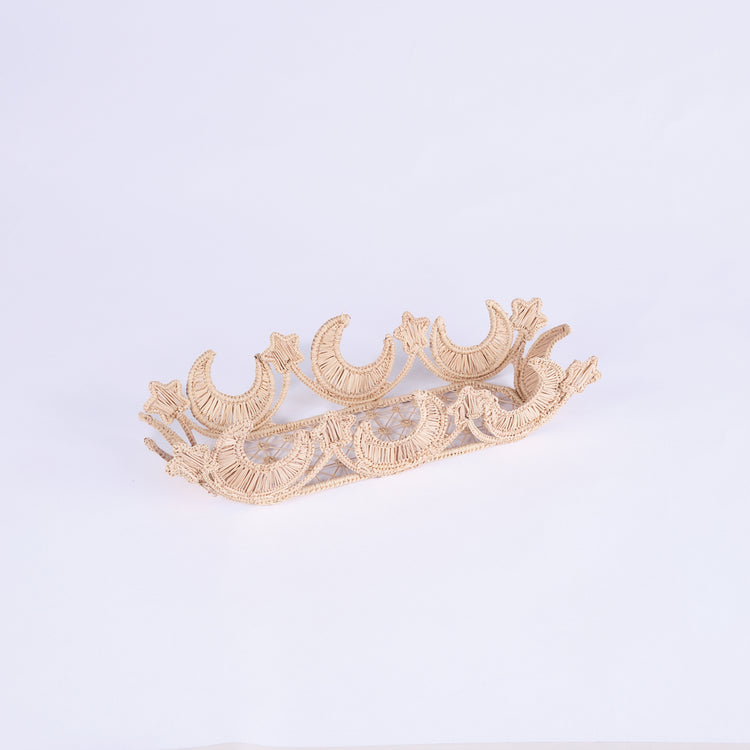 Moon Handwoven Natural Rectangle Basket