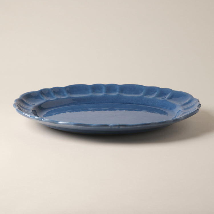 Blue Flower Handmade Ceramic Platter