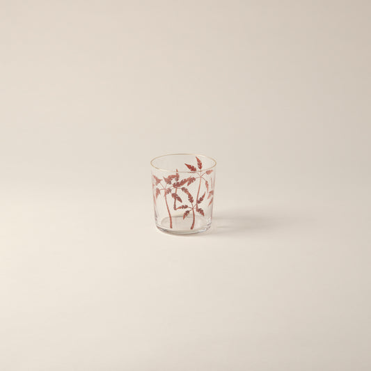 Palm Trees Hand-Painted Terracotta Glass Tumbler Glass