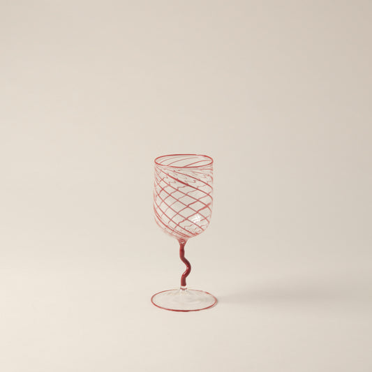 Bordeaux Stripes Borosilicate Stem Glass