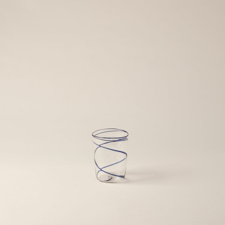 Blue Borosilicate Tumbler Glass