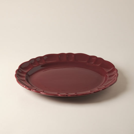 Bordeaux Flower Handmade Ceramic Platter