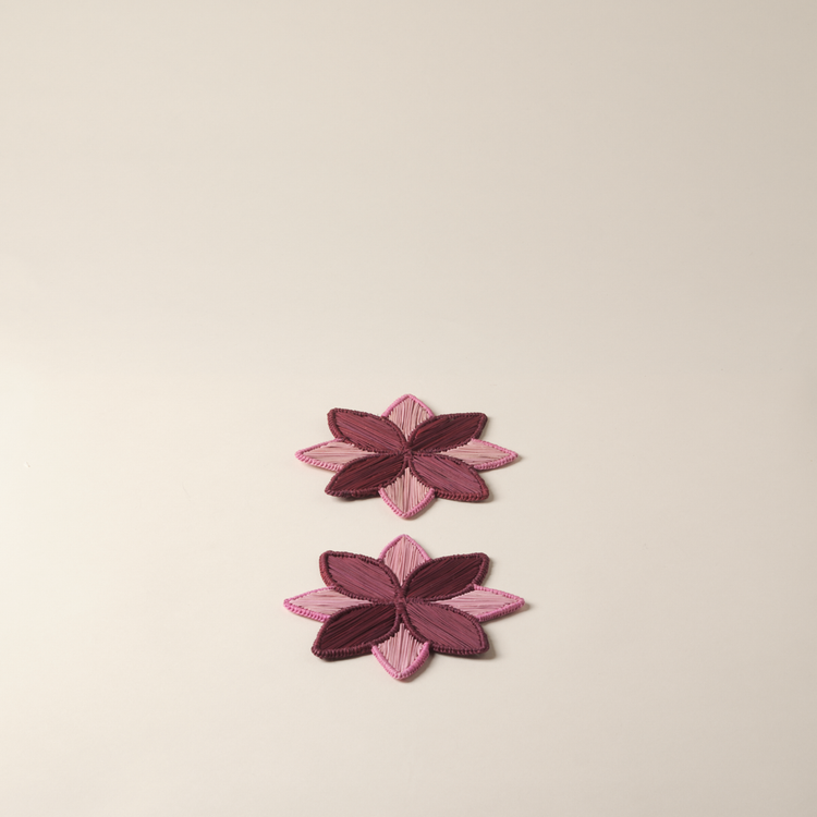 Set of 4 Water Lily Handwoven Coasters