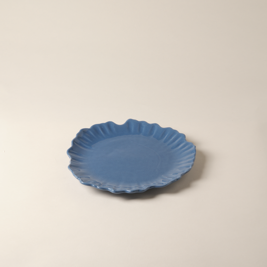 Blue Flower Handmade Dinner Plate