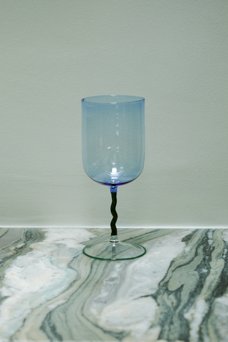 Blue Borosilicate Stem Glass