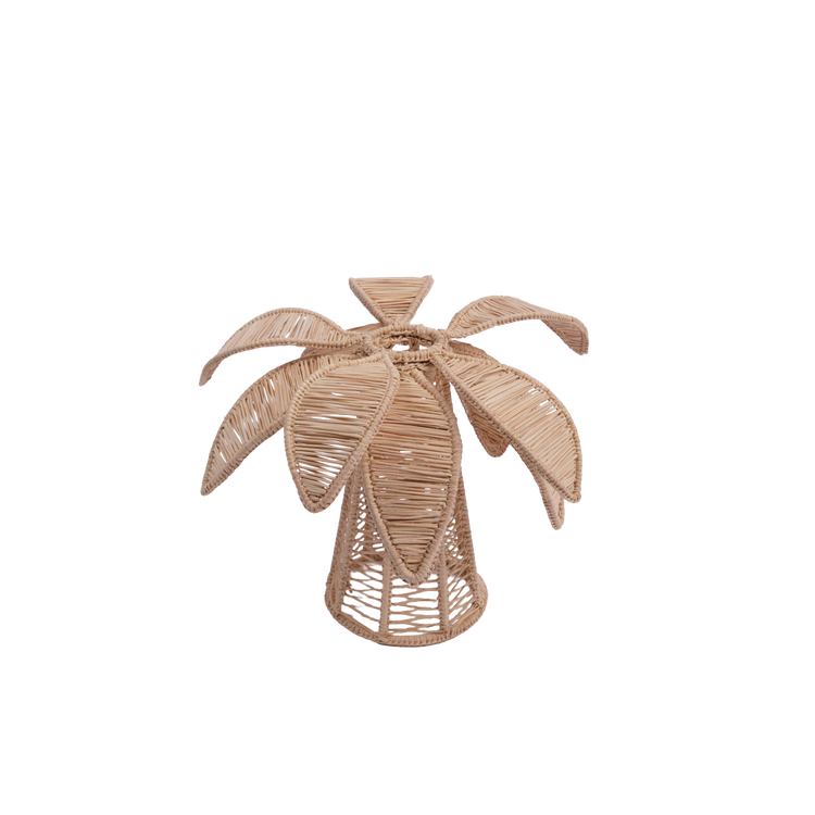 Palm Tree Handwoven Natural Candle Holder