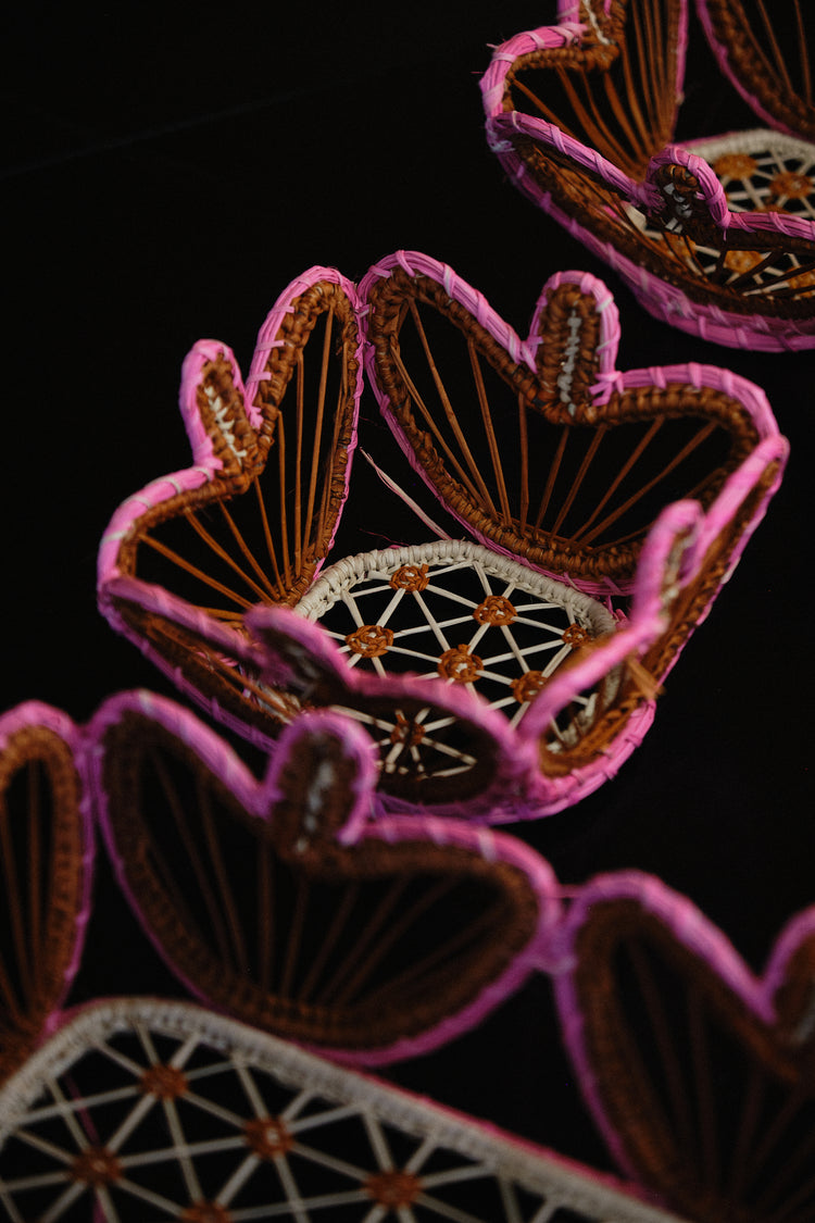 Blossom Handwoven Mini Red Basket