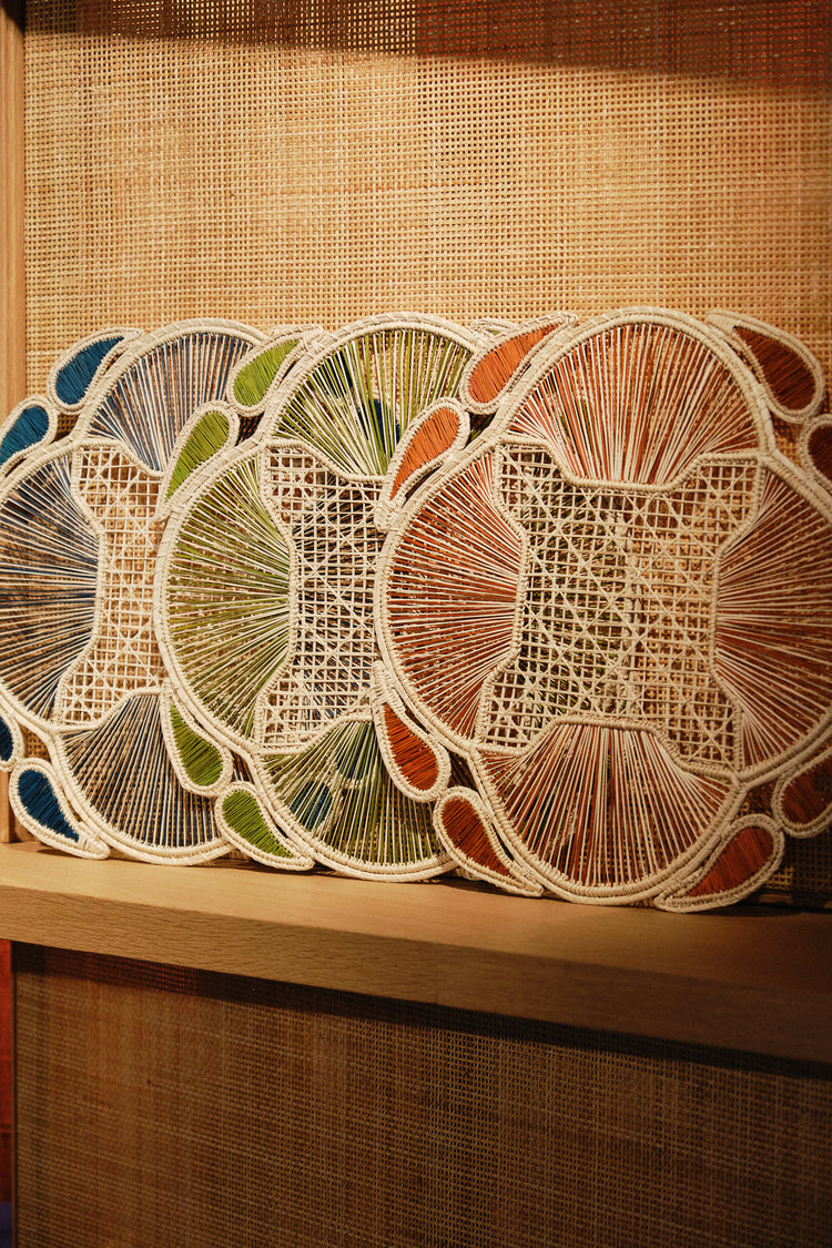 Petal Handwoven Blue Placemat