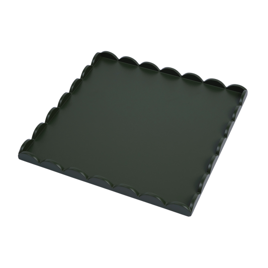 Dark Green Wooden Tray