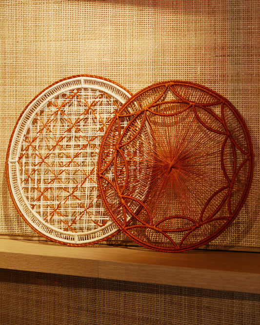 Checkered Handwoven Red Placemat