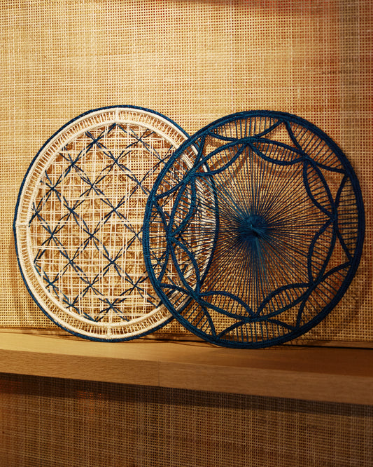 Checkered Handwoven Blue Placemat