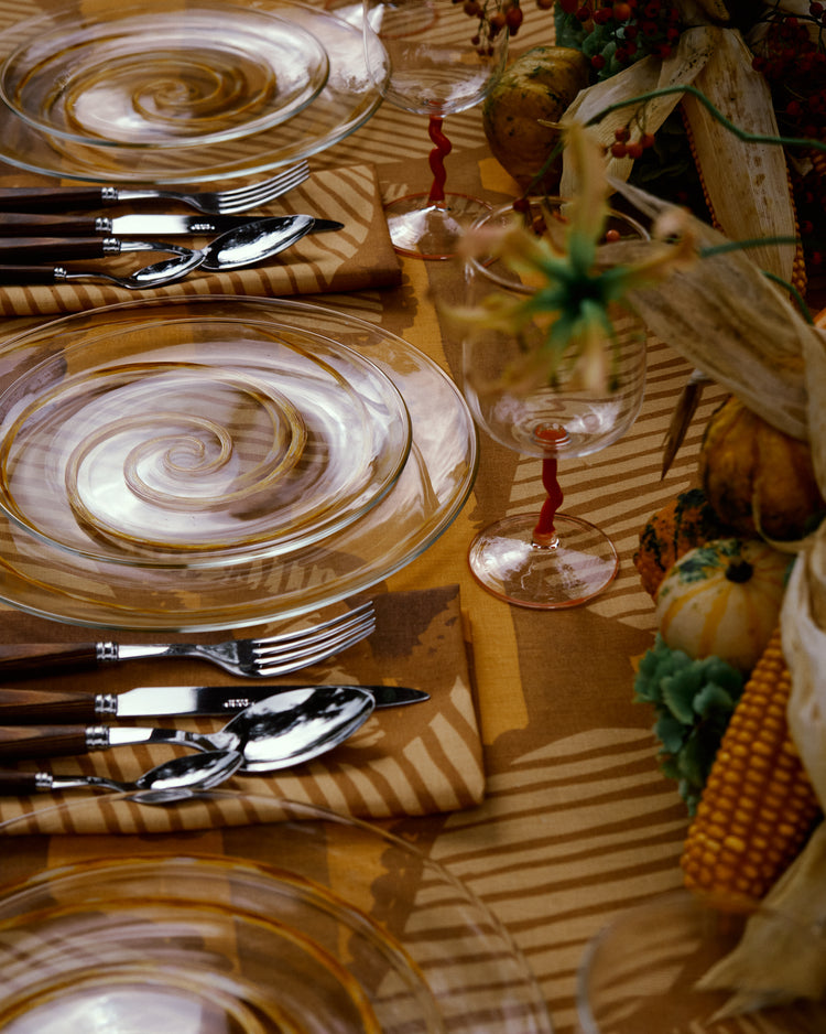 Set of 4 Hearts Yellow Linen Napkins