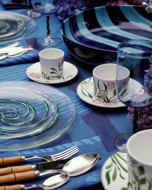 Limoges Hand-Painted Porcelain Lilac Espresso Cup