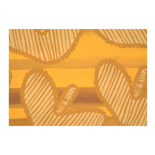 Set of 2 Hearts Yellow Linen Placemats