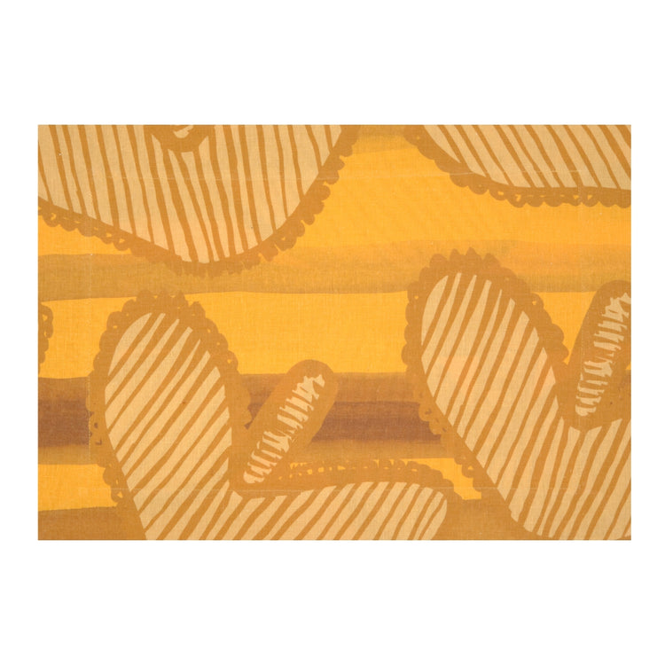 Set of 2 Hearts Yellow Linen Placemats