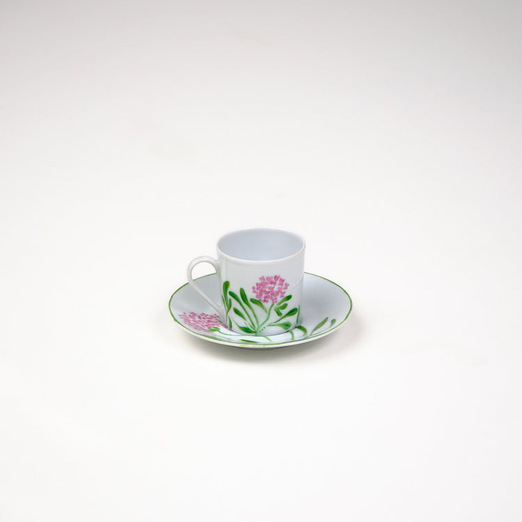 Limoges Hand-Painted Porcelain Lilac Espresso Cup