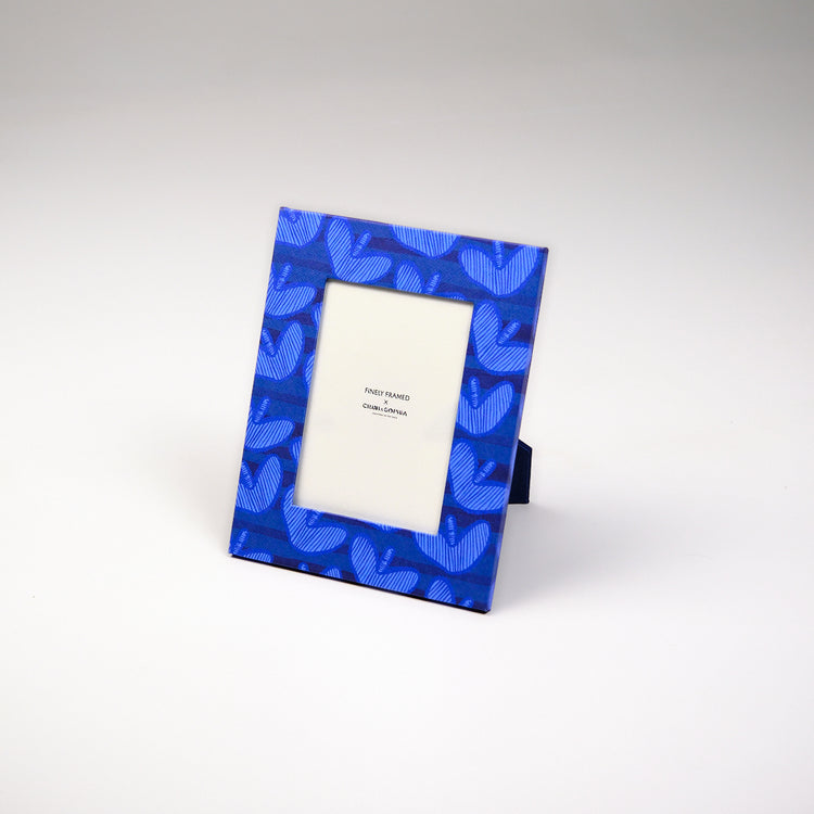Hearts Blue Photo Frame