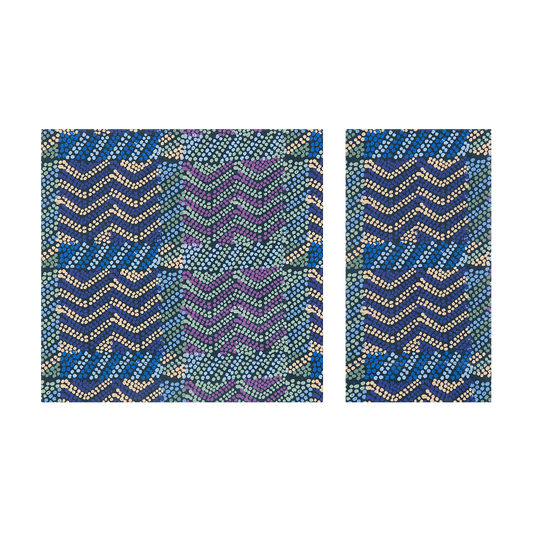 Set of 4 Stardust Blue Linen Napkins