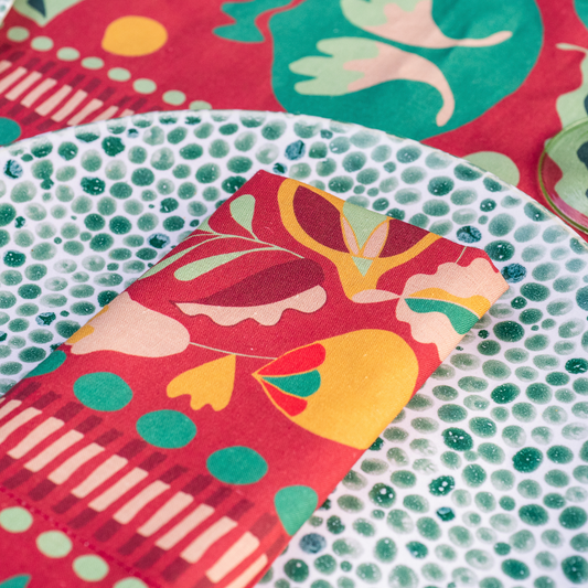 Terracotta Pomegranates Linen Napkin