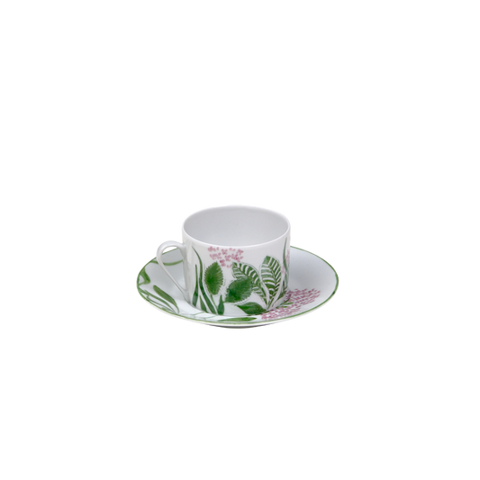 Limoges Hand-Painted Porcelain Lilac Cappuccino Cup